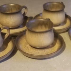 DENBY Romany cups and saucers